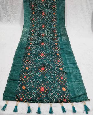 Jequared silk stall printed ethnic wear dupatta 5