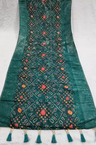 Jequared silk stall printed ethnic wear dupatta