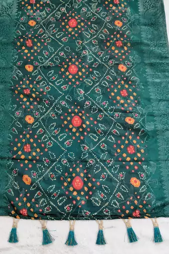 Jequared silk stall printed ethnic wear dupatta