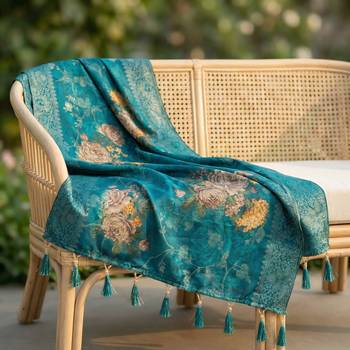 Jequared silk stall printed ethnic wear dupatta 1