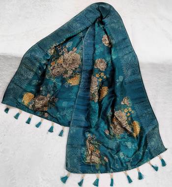 Jequared silk stall printed ethnic wear dupatta 4