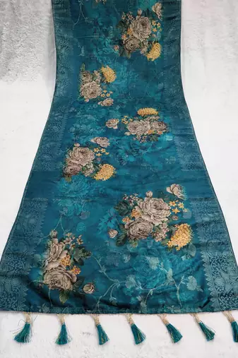 Jequared silk stall printed ethnic wear dupatta