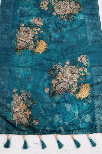 Jequared silk stall printed ethnic wear dupatta
