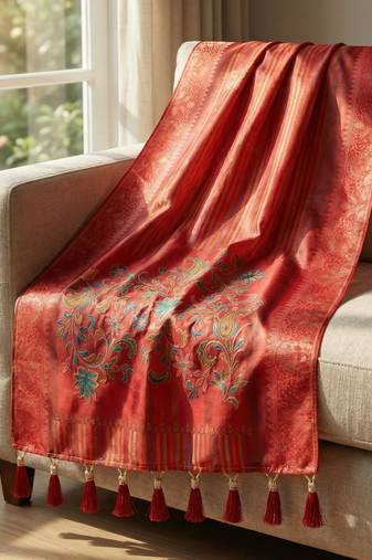 Jequared silk stall printed ethnic wear dupatta