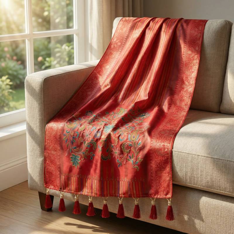 Jequared silk stall printed ethnic wear dupatta