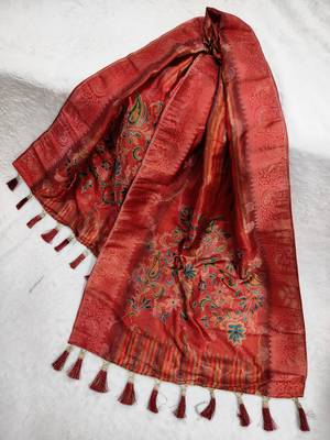 Jequared silk stall printed ethnic wear dupatta 4