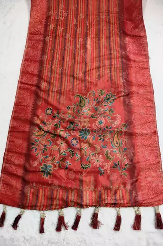 Jequared silk stall printed ethnic wear dupatta