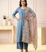 Kalamkri pink satin glass orgenza silk fabric sequnce dupatta
