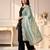 Kalamkri green satin glass orgenza silk fabric sequnce dupatta