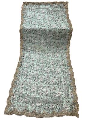 Kalamkri green satin glass orgenza silk fabric sequnce dupatta 4