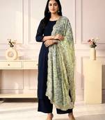 Kalamkri neon satin glass orgenza silk fabric sequnce dupatta