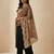 Negative printed brown satin shiney orgenza silk fabric sequnce dupatta