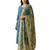 Negative printed green satin shiney orgenza silk fabric sequnce dupatta