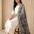 Negative printed grey satin shiney orgenza silk fabric sequnce dupatta