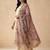 Negative printed megenta satin shiney orgenza silk fabric sequnce dupatta
