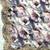Floral printed violet colour satin orgenza silk fabric sequnce dupatta
