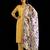 Floral printed violet colour satin orgenza silk fabric sequnce dupatta
