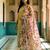 Floral printed mehendi colour satin orgenza silk fabric sequnce dupatta
