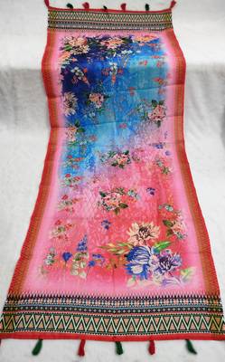 Digital print lilen blend zari dupatta for women and girls to wear on gown chaniya choli kurti etc 4