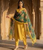 Digital print lilen blend zari dupatta for women and girls to wear on gown chaniya choli kurti etc