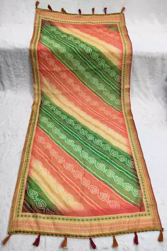Digital print lilen blend zari dupatta for women and girls to wear on gown chaniya choli kurti etc