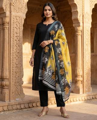 Digital print lilen blend zari dupatta for women and girls to wear on gown chaniya choli kurti etc 1