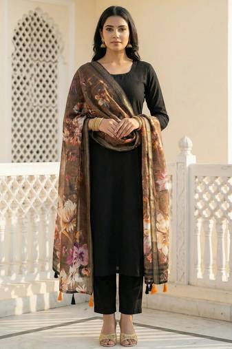 Digital print lilen blend zari dupatta for women and girls to wear on gown chaniya choli kurti etc