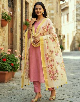 Digital print lilen blend zari dupatta for women and girls to wear on gown chaniya choli kurti etc 1