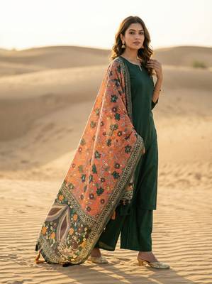 Digital print lilen blend zari dupatta for women and girls to wear on gown chaniya choli kurti etc 2