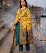 Digital print lilen blend zari dupatta for women and girls to wear on gown chaniya choli kurti etc