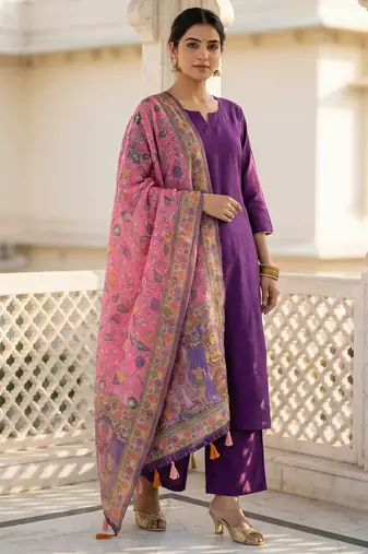 Digital print lilen blend zari dupatta for women and girls to wear on gown chaniya choli kurti etc