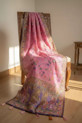 Digital print lilen blend zari dupatta for women and girls to wear on gown chaniya choli kurti etc