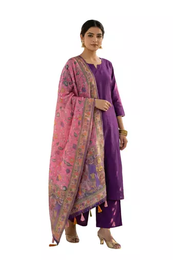 Digital print lilen blend zari dupatta for women and girls to wear on gown chaniya choli kurti etc