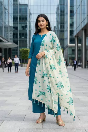 Digital print cotton chanderi silk dupatta for women and girls to wear on gown chaniya choli kurti etc