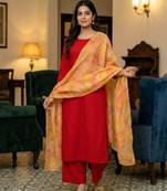 Printed orgenza silk multi sequnce lace work dupatta
