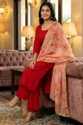 Printed orgenza silk multi sequnce lace work dupatta