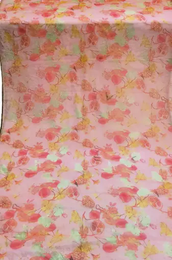 Printed orgenza silk multi sequnce lace work dupatta