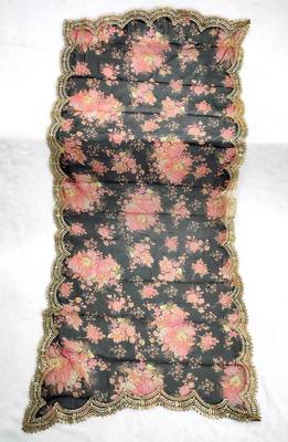 Printed orgenza silk multi sequnce lace work dupatta 3