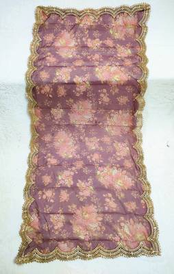 Printed orgenza silk multi sequnce lace work dupatta 2