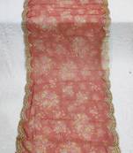 Printed orgenza silk multi sequnce lace work dupatta