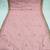 Pestal pink solid colour orgenza silk fabric thred embrodery dupatta