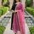 Rani pink solid colour orgenza silk fabric thred embrodery dupatta