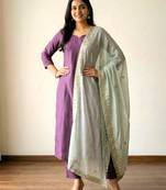 Light green solid colour orgenza silk fabric thred embrodery dupatta