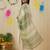 Printed orgenza silk silver gold lampi  lace work dupatta