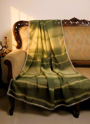 Printed orgenza silk silver gold lampi  lace work dupatta 3