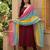 Printed orgenza silk silver gold lampi  lace work dupatta