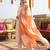 Printed orgenza silk silver gold lampi  lace work dupatta