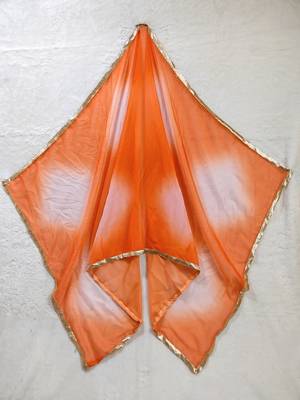 Printed orgenza silk silver gold lampi  lace work dupatta 5