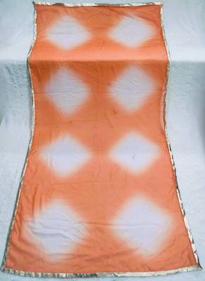 Printed orgenza silk silver gold lampi  lace work dupatta 6