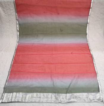 Printed orgenza silk silver gold lampi  lace work dupatta 6